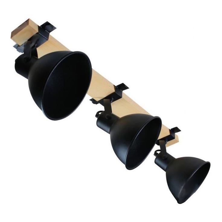 Spot svetiljka 3xE27/40W/230V bukva/crna