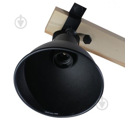 Spot svetiljka 3xE27/40W/230V bukva/crna