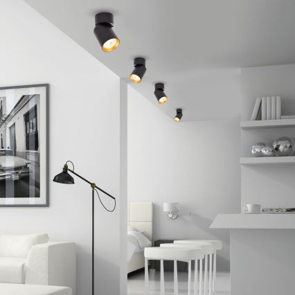 Spot svetiljka ANDY 1xGU10/8W/230V crna/zlatna