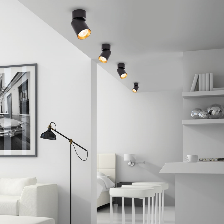 Spot svetiljka ANDY 1xGU10/8W/230V crna/zlatna