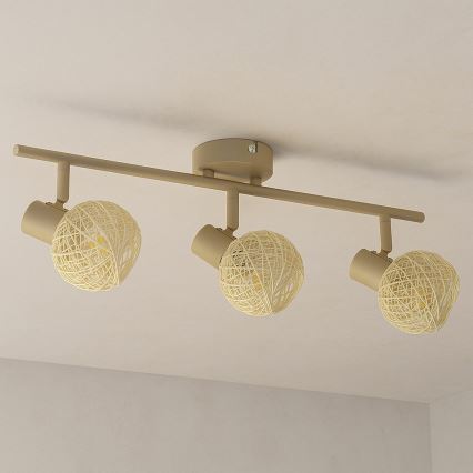 Spot svetiljka DEX 3xE14/10W/230V bež/krema