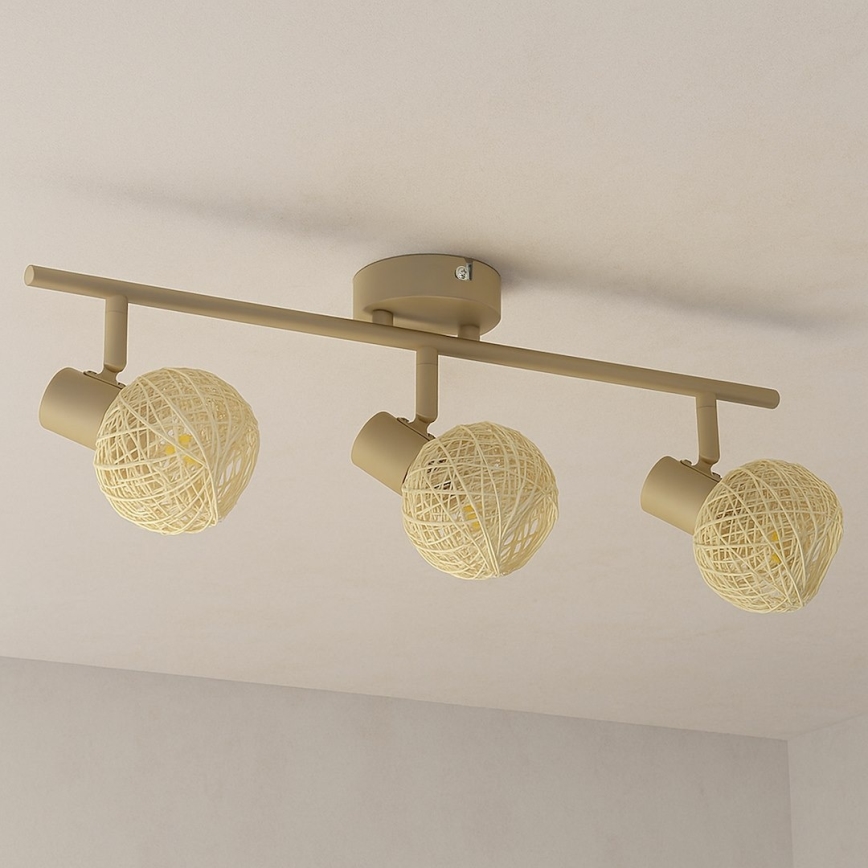 Spot svetiljka DEX 3xE14/10W/230V bež/krema