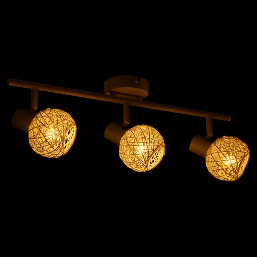 Spot svetiljka DEX 3xE14/10W/230V bež/krema