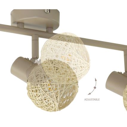 Spot svetiljka DEX 3xE14/10W/230V bež/krema