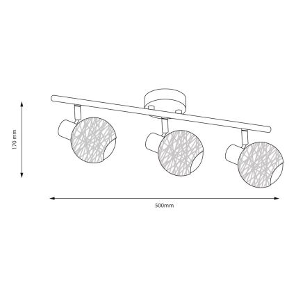 Spot svetiljka DEX 3xE14/10W/230V bež/krema