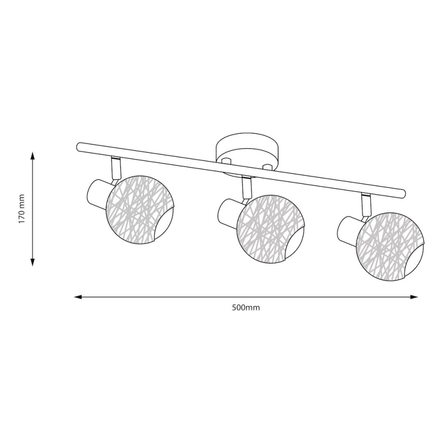 Spot svetiljka DEX 3xE14/10W/230V bež/krema