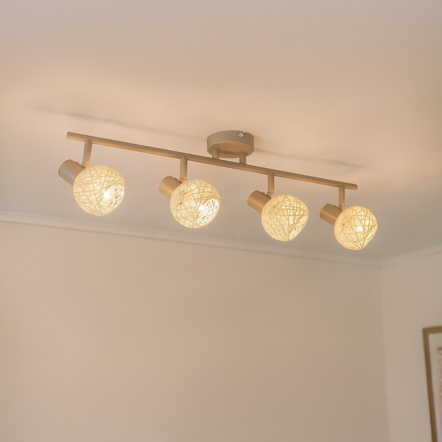 Spot svetiljka DEX 4xE14/10W/230V bež/krem