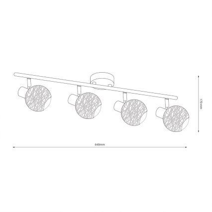 Spot svetiljka DEX 4xE14/10W/230V bež/krem