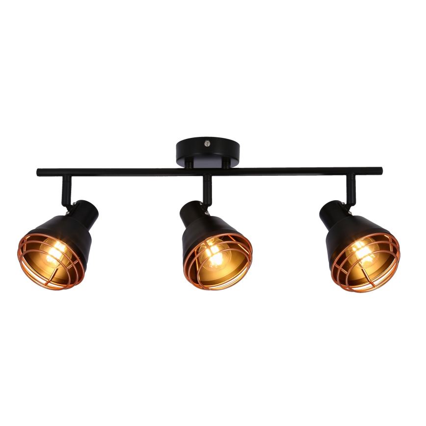 Spot svetiljka NERIA 3xE14/40W/230V crna/bakarna