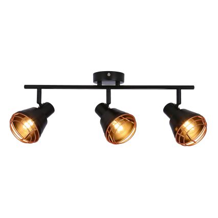 Spot svetiljka NERIA 3xE14/40W/230V crna/bakarna
