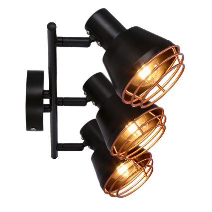 Spot svetiljka NERIA 3xE14/40W/230V crna/bakarna
