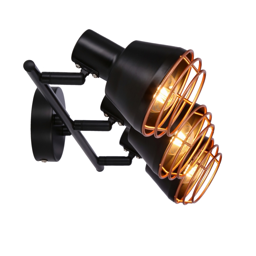 Spot svetiljka NERIA 3xE14/40W/230V crna/bakarna
