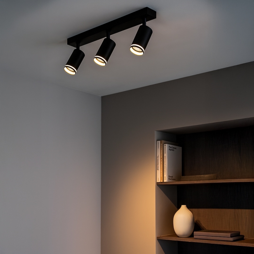 Spot svetiljka PIPE 3xGU10/10W/230V crna