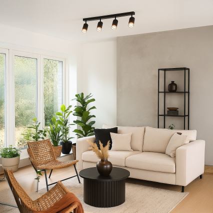 Spot svetiljka PIPE 4xGU10/10W/230V crna