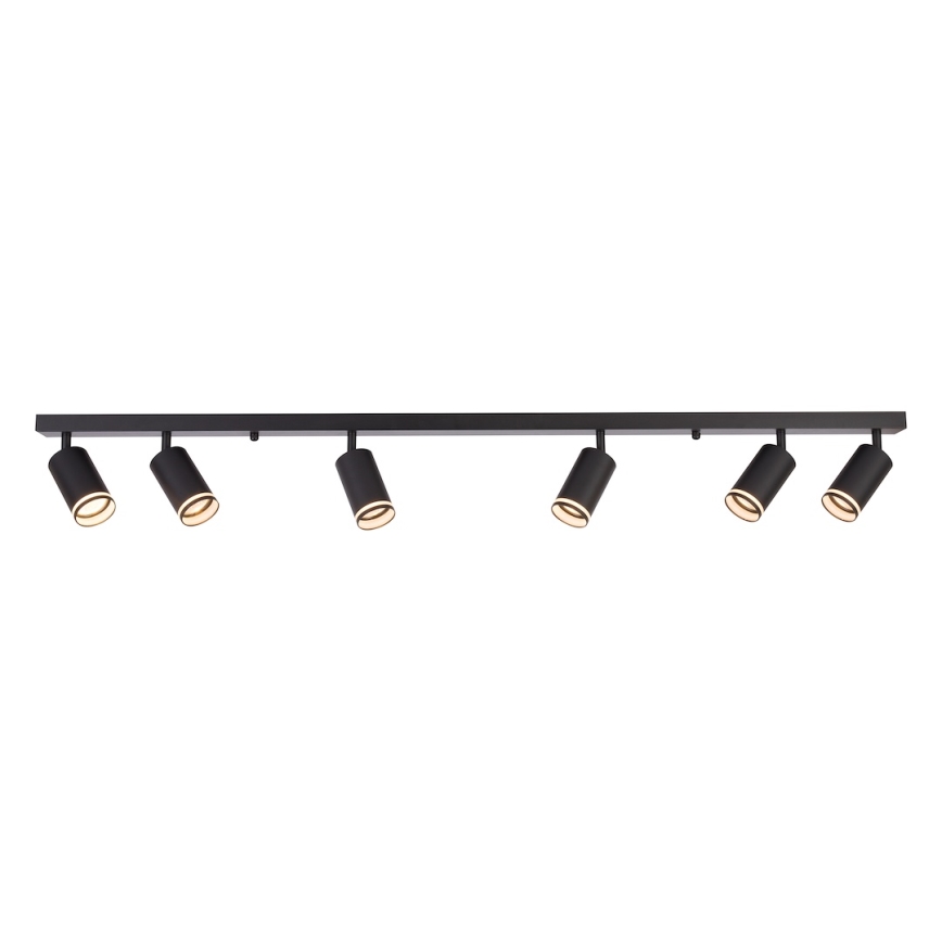 Spot svetiljka PIPE 6xGU10/10W/230V crna