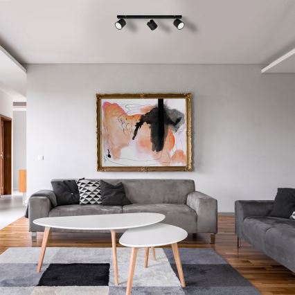 Spot svetiljka PUNTA 3xGX53/10W/230V crna