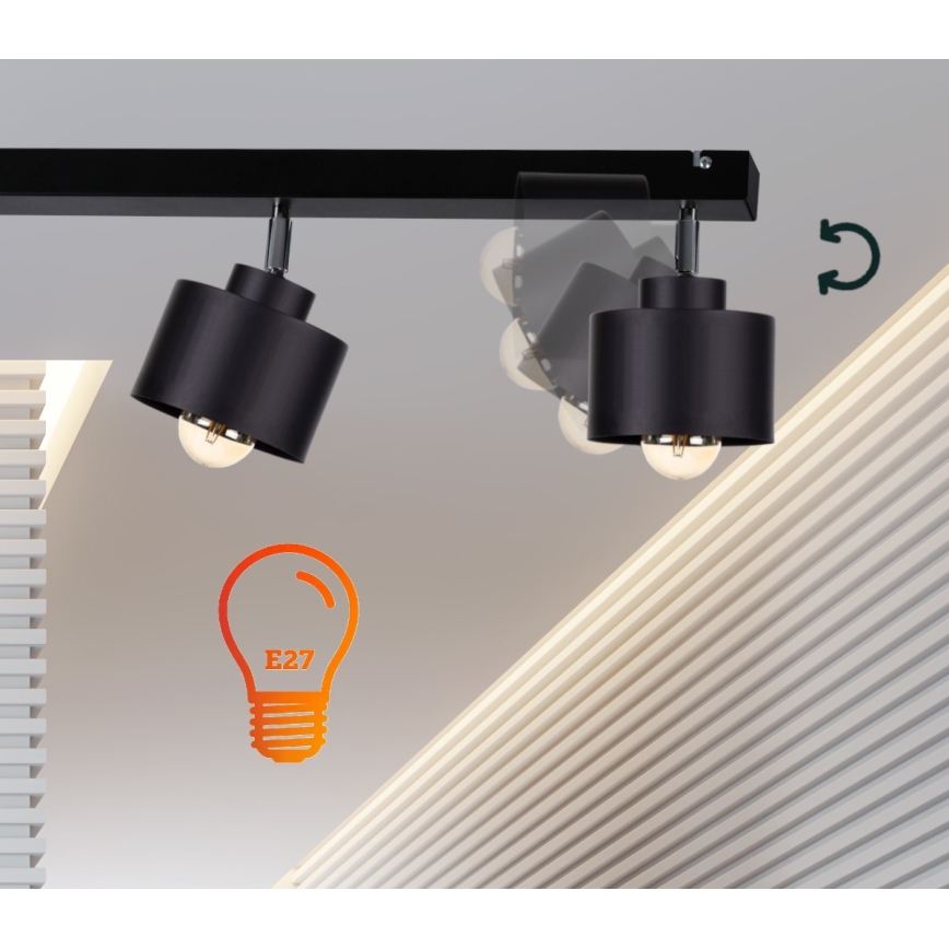 Spot svetiljka SIMPLY BLACK 3xE27/60W/230V