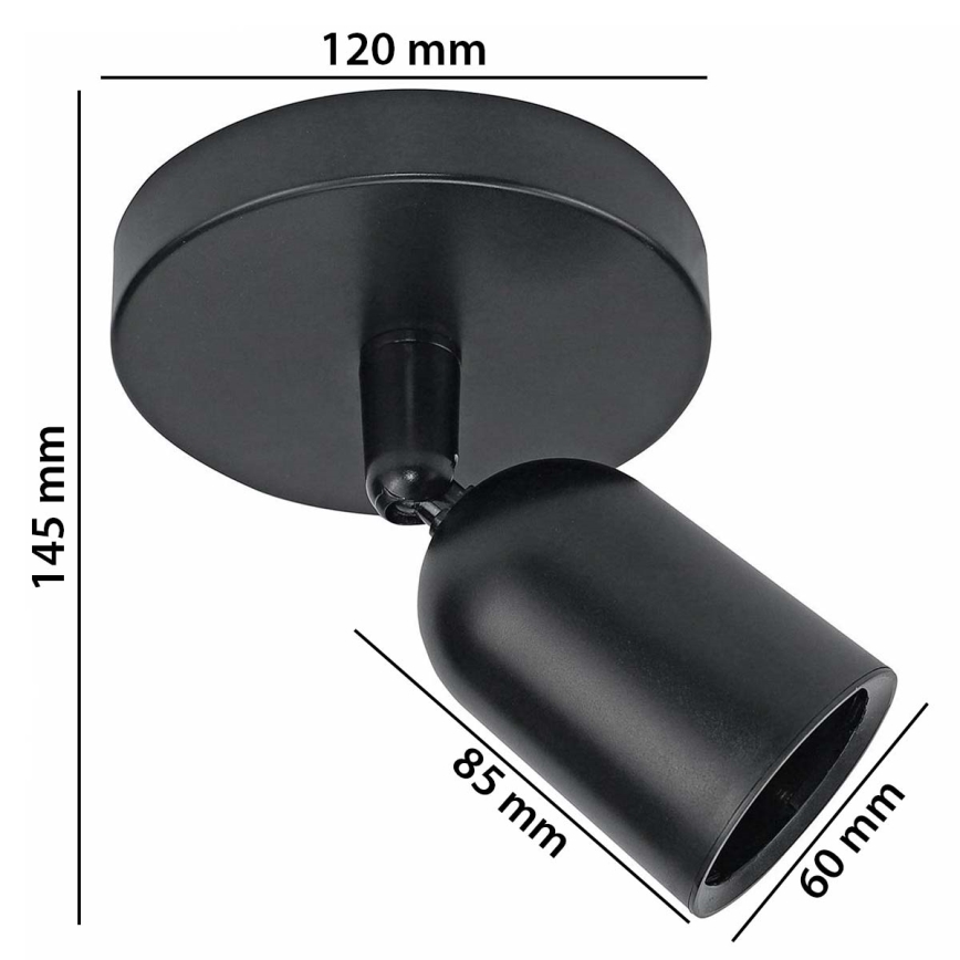 Spot svetiljka SOLIS 1xGU10/6W/230V crna