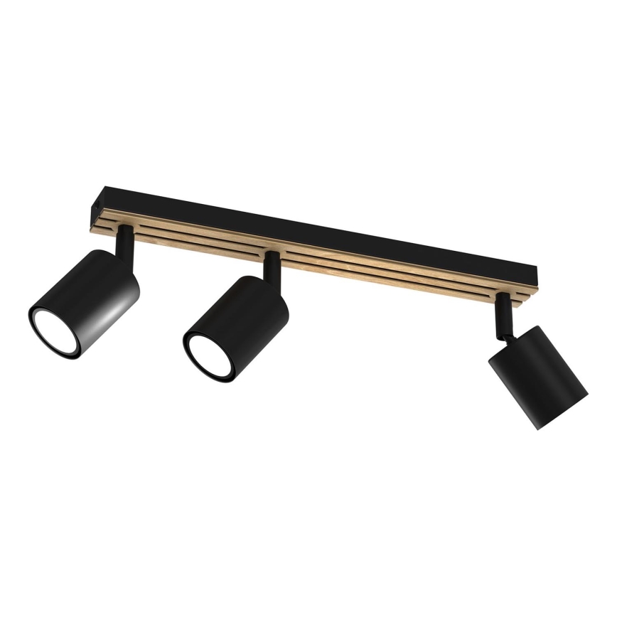 Spot svetiljka TERRA 3xGU10/8W/230V crna/hrast