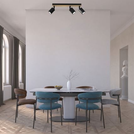 Spot svetiljka TERRA 3xGU10/8W/230V crna/hrast