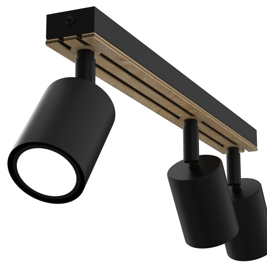 Spot svetiljka TERRA 3xGU10/8W/230V crna/hrast