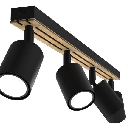 Spot svetiljka TERRA 4xGU10/8W/230V crna/hrast