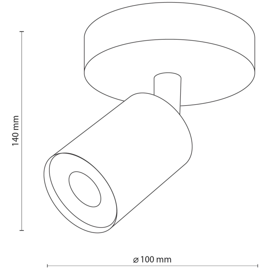 Spot svetiljka TOP WOOD 1xGU10/10W/230V crna/drvo