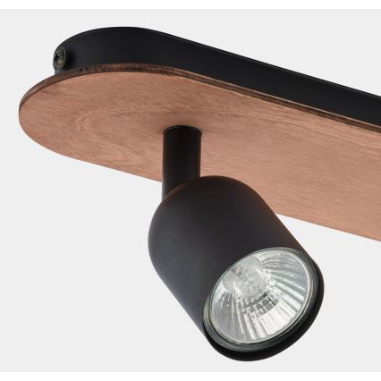 Spot svetiljka TOP WOOD 2xGU10/10W/230V crna/drvo