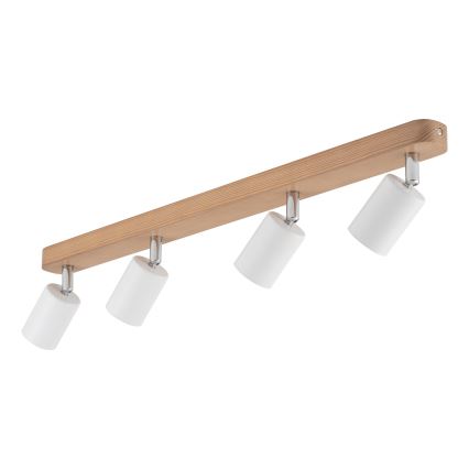 Spot svetiljka TOP WOOD 4xGU10/10W/230V bela/drvo