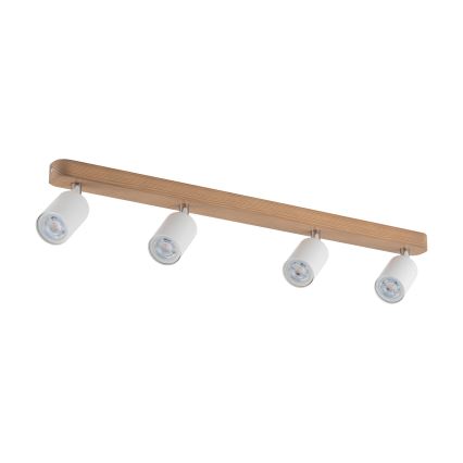 Spot svetiljka TOP WOOD 4xGU10/10W/230V bela/drvo