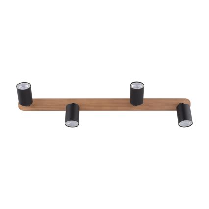 Spot svetiljka TOP WOOD 4xGU10/10W/230V crna/drvo
