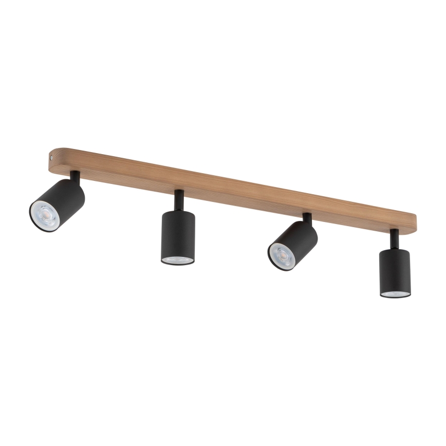 Spot svetiljka TOP WOOD 4xGU10/10W/230V crna/drvo