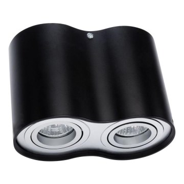 Spot svetiljka TUBA 2xGU10/50W/230V crna
