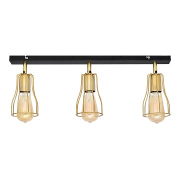 Spot svetiljka TUBE 3xE27/15W/230V zlatna/crna