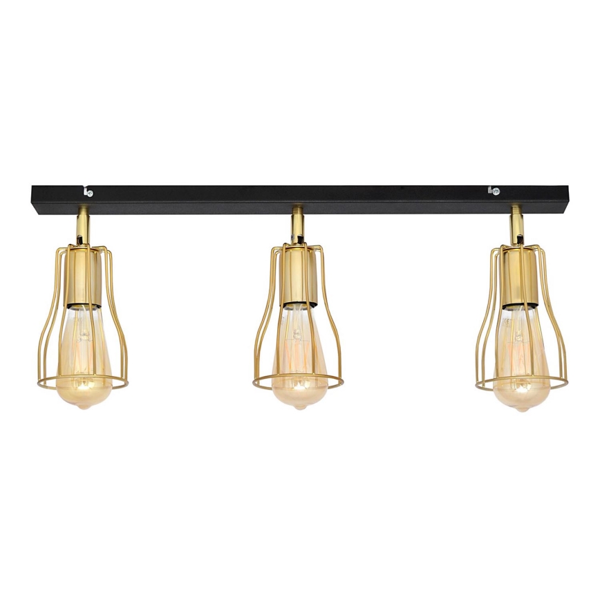Spot svetiljka TUBE 3xE27/15W/230V zlatna/crna