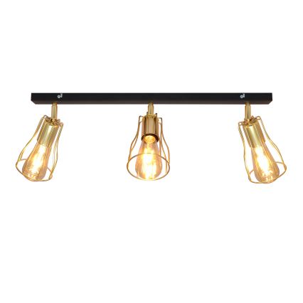 Spot svetiljka TUBE 3xE27/15W/230V zlatna/crna