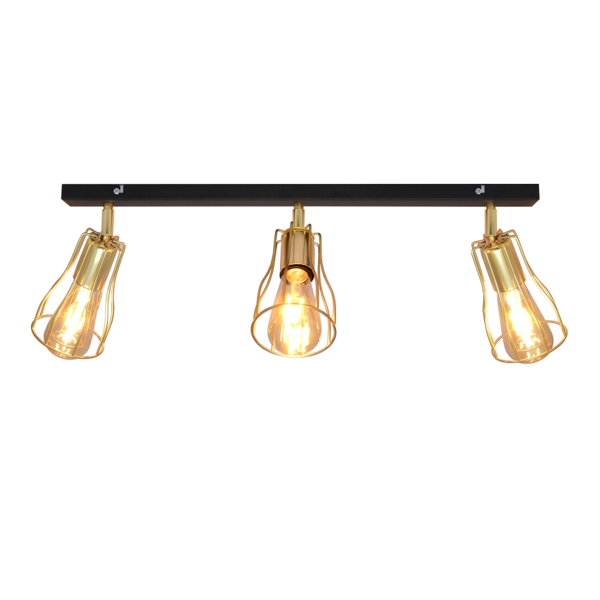 Spot svetiljka TUBE 3xE27/15W/230V zlatna/crna