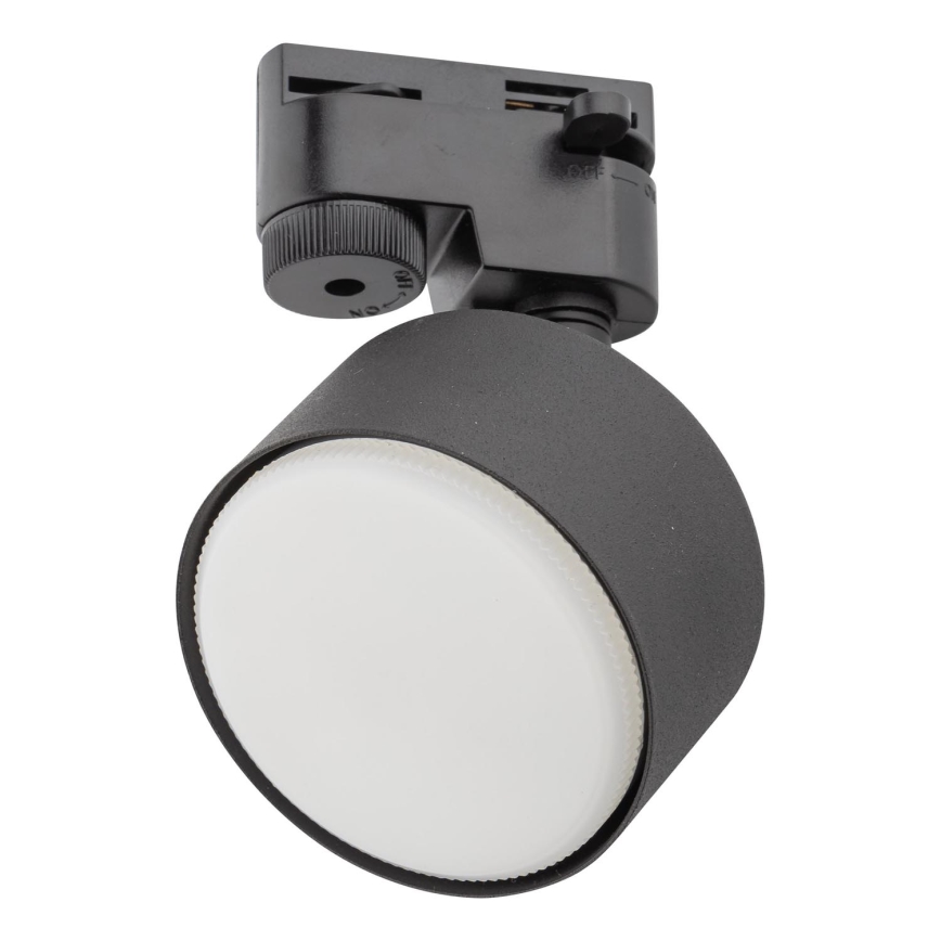 Spot svetiljka za 1-fazni šinski sistem AVIA 1xGX53/15W/230V crna