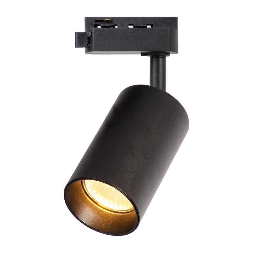 Spot svetiljka za 1-fazni šinski sistem PIPE 1xGU10/10W/230V crna