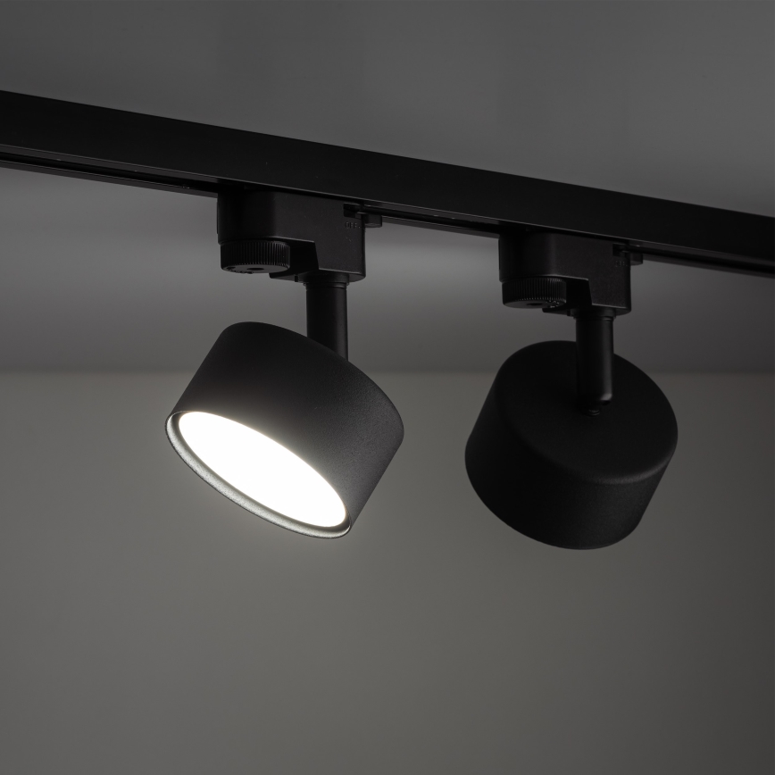 Spot svetiljka za 1-fazni šinski sistem AVIA 1xGX53/15W/230V crna