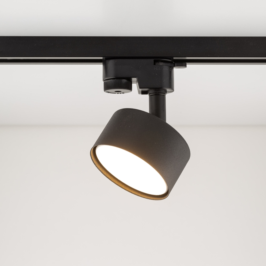 Spot svetiljka za 1-fazni šinski sistem AVIA 1xGX53/15W/230V crna