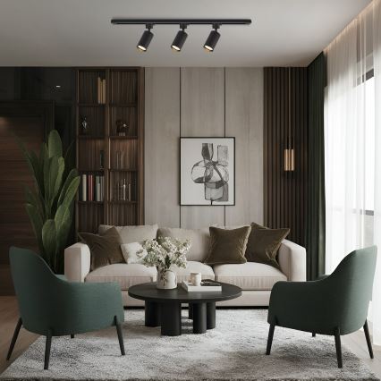 Spot svetiljka za šinski sistem TIGER 3xGU10/10W/230V crna