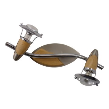 Spot svetiljka ZEUS 2xE14/40W/230V od kaučukovog drveta