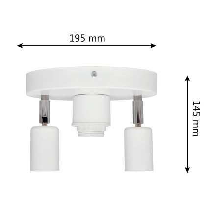 Spot svetlo CENTRO 3xE27/15W/230V belo