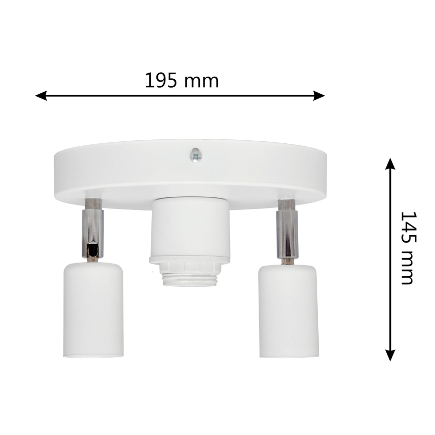 Spot svetlo CENTRO 3xE27/15W/230V belo