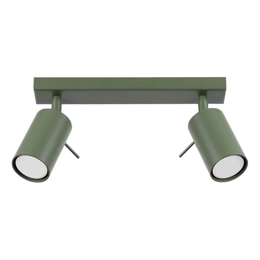 Spot svetlo RING 2xGU10/10W/230V zeleno