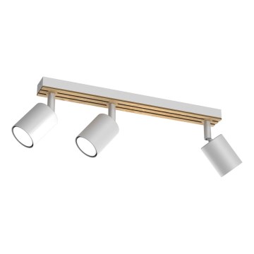 Spot svetlo TERRA 3xGU10/8W/230V bela/hrast