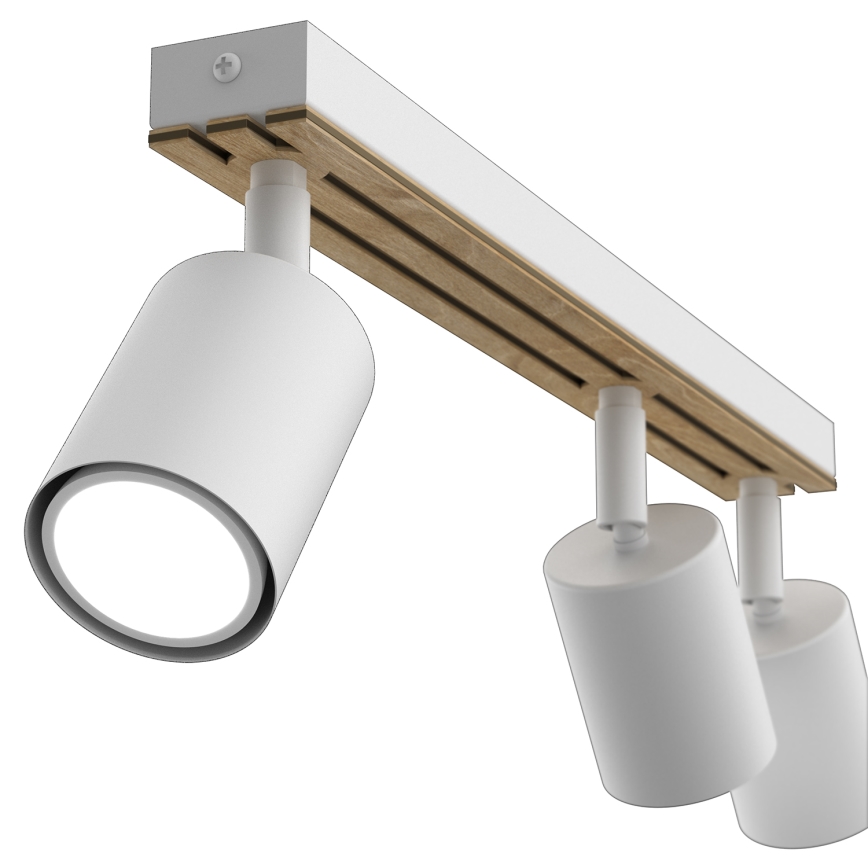 Spot svetlo TERRA 3xGU10/8W/230V bela/hrast