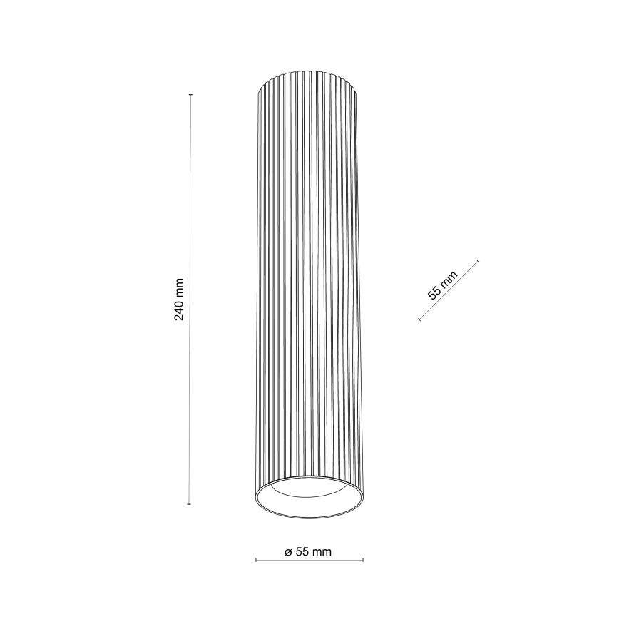 Spot svetlo TUNE L 1xGU10/10W/230V 24 cm crno