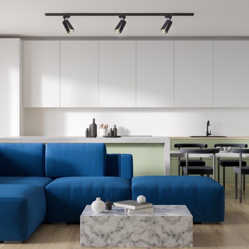 Spot svetlo za šinski sistem FLOWER 1xGU10/8W/230V crna